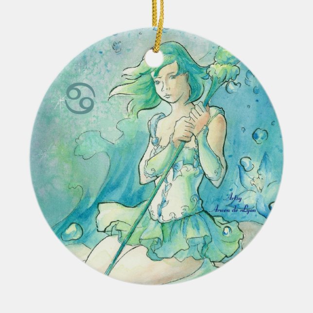 Cancer Julgransprydnad Keramik (Framsidan)