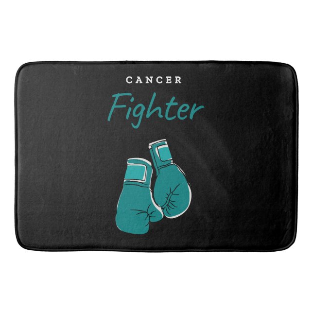 cancer kämpe, turkos badrumsmatta (Framsidan)