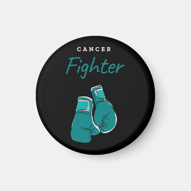 cancer kämpe, turkos magnet (Framsidan)
