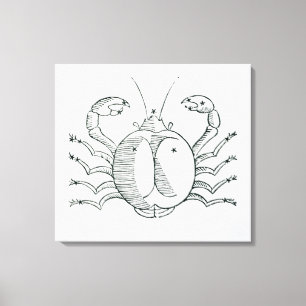 Cancer (krabban) en illustration från 'det canvastryck