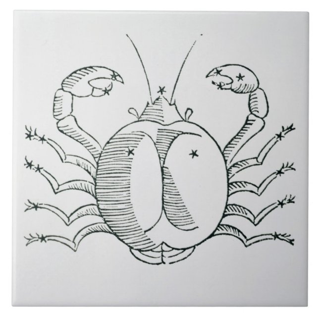 Cancer (krabban) en illustration från 'det kakelplatta (Framsidan)