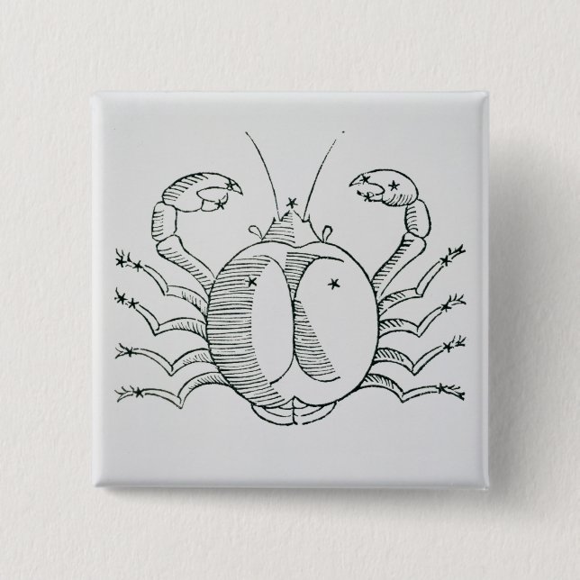 Cancer (krabban) en illustration från 'det knapp (Framsida)