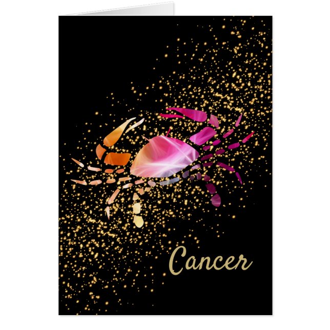 Cancer krabban hälsningskort (Framsidan)