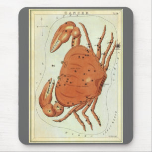 Cancer Kräfta Vintage Stjärnbild, Uranias Spegel Musmatta
