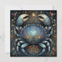 Cancer Kräfta Zodiak Astrologi Celestial Födelseda Kort