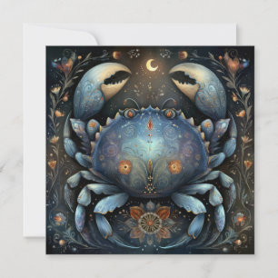 Cancer Kräfta Zodiak Astrologi Celestial Födelseda Kort