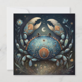 Cancer Kräfta Zodiak Astrologi Mystisk Födelsedag Kort