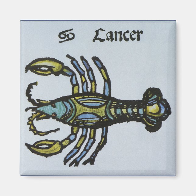 Cancer Kräftan, Zodiakens gamla tecken Magnet (Framsidan)