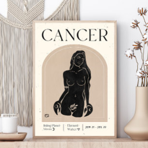 Cancer Kvinnliga Zodiak Poster
