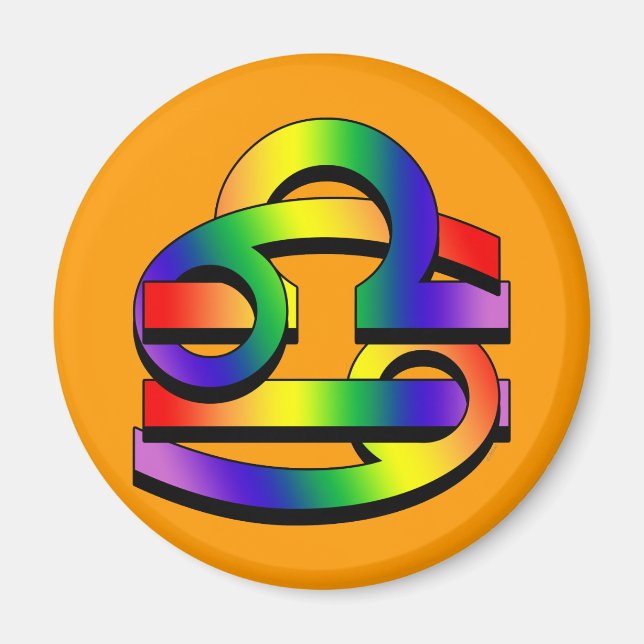 Cancer & Libra GLBT Magnet (Framsidan)