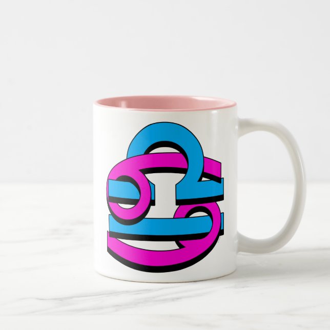Cancer & Libra PkBl Två-Tonad Mugg (Höger)