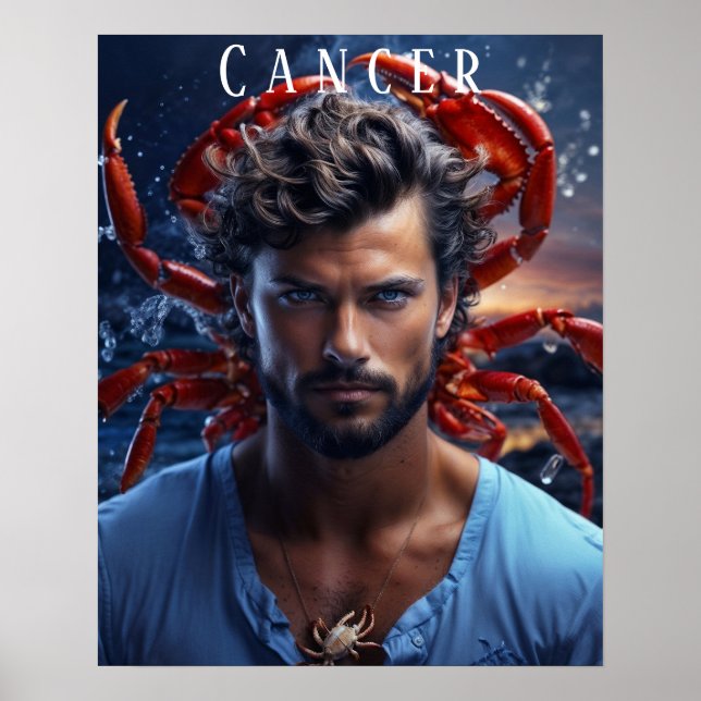 Cancer Male Astrological Poster (Framsidan)