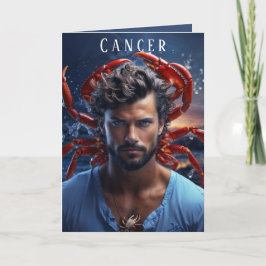 Cancer Male Birthday Card Helgkort