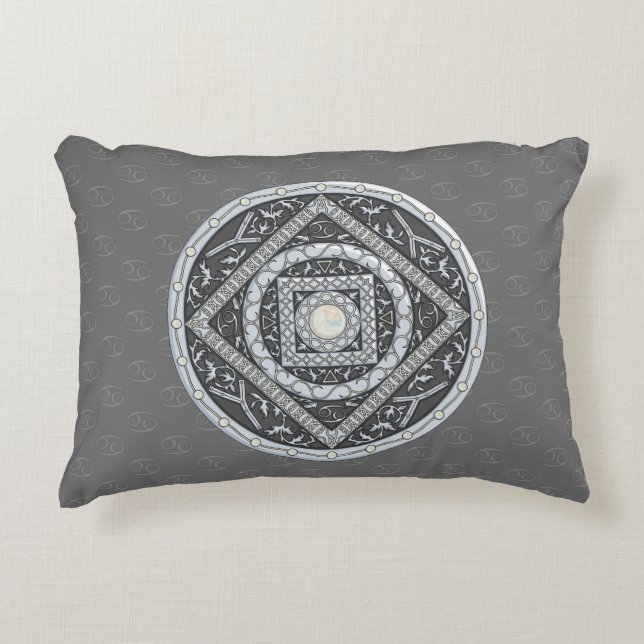 Cancer Mandala accent Pillow Prydnadskudde (Framsidan)
