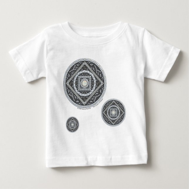 Cancer Mandala Barn och Baby Light Shirt Tee (Framsida)