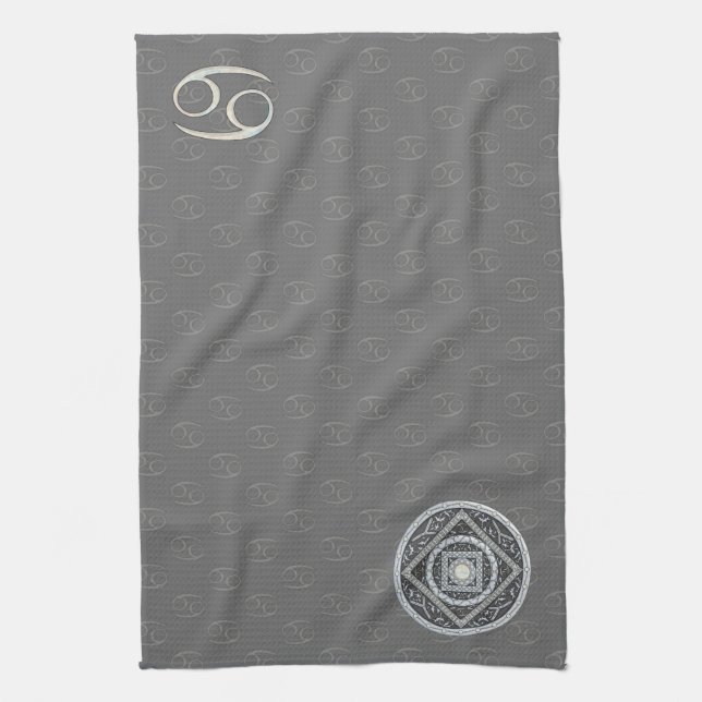 Cancer Mandala Hand Towel Kökshandduk (Vertikal)