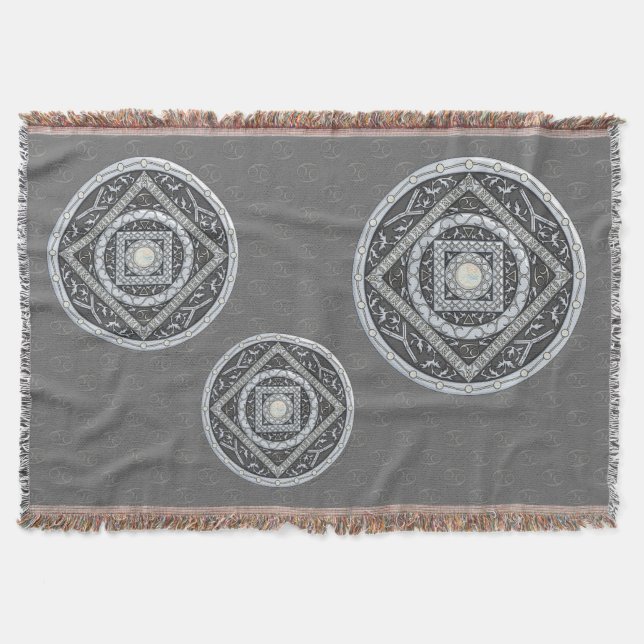 Cancer Mandala Throw Blanket Filt (Framsidan)
