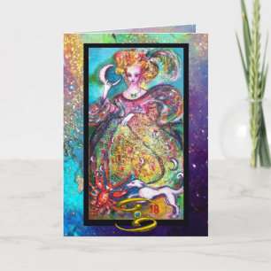 CANCER,MÅNE DAM,TAROT ASTROLOGY ZODIAC BIRTHDAY KORT