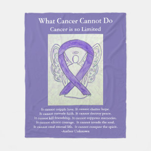 Cancer Medvetenhet Bandel Engel Mjukt Fleecefilt