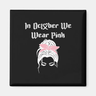 Cancer Medvetenhet I Oktober Jag Har Rosa Regnbåge Magnet