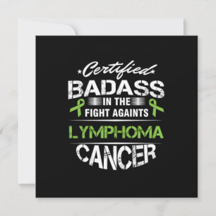 Cancer Medvetenhet Överlevare Certifierad Badass L Inbjudningar