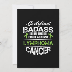 Cancer Medvetenhet Överlevare Certifierad Badass L Inbjudningar