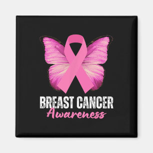 Cancer Medvetenhet Rosa Band Slända Magnet