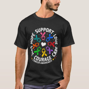 Cancer medvetenhet skjortor stöd band cancer t shirt