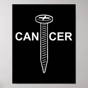 Cancer Medvetenhet Skruva Cancer Män Poster