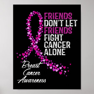 Cancer Medvetenhet Vänner Fighter Stöd Poster