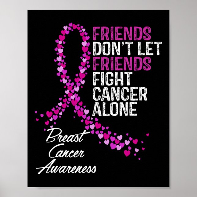 Cancer Medvetenhet Vänner Fighter Stöd  Poster (Framsidan)