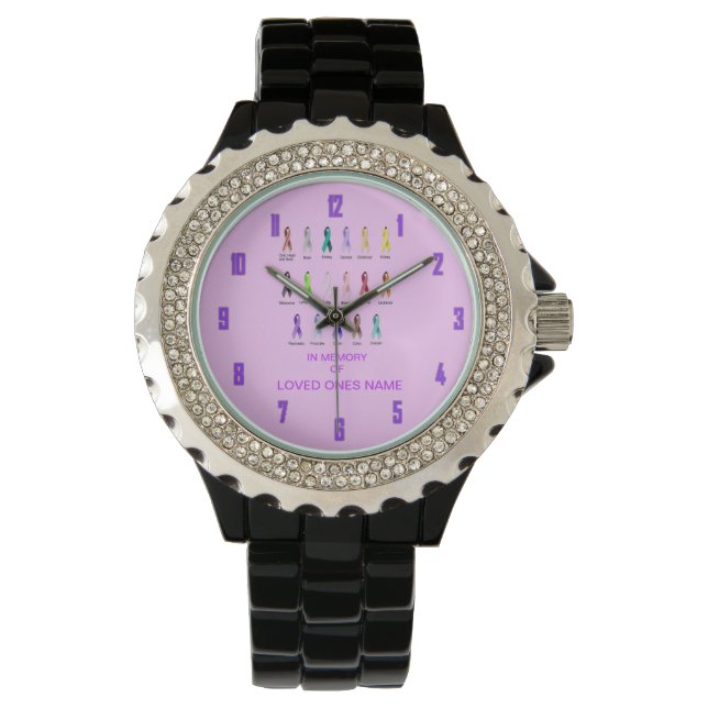 CANCER MEDVETENHETSPERSONAL ARMBANDSUR (Framsida)