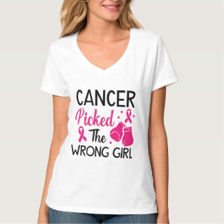 Cancer Messed w/the Wrong Girl T Shirt