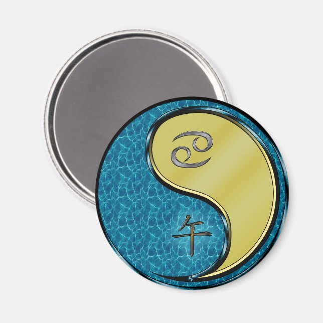 Cancer & Metallhäst Magnet (Front/Back)