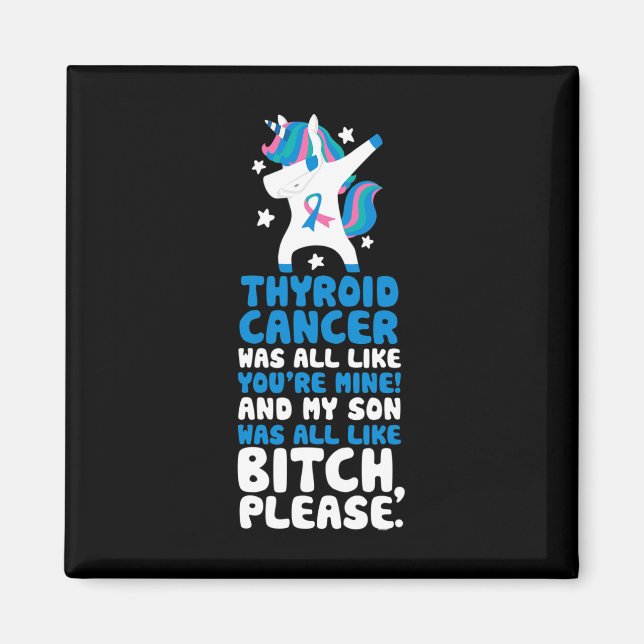 Cancer min son, snälla citera Unicorn Magnet (Framsidan)