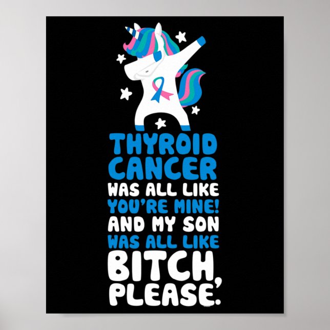 Cancer min son, snälla citera Unicorn Poster (Framsidan)