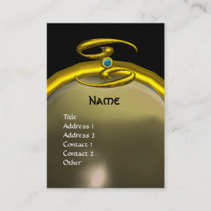 CANCER MONOGRAM opale gult black grått blue Visitkort