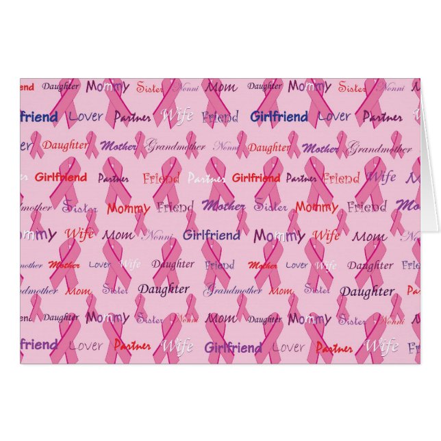 Cancer-Mönster Hälsningskort (Framsidan Horizontal)