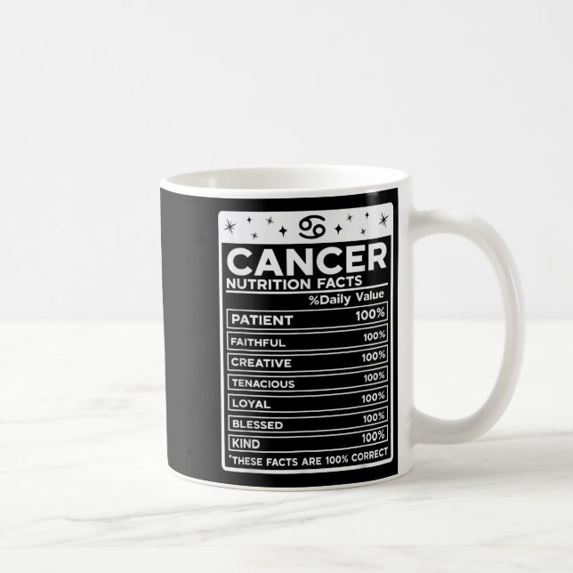 Cancer Nutritional Stil Zodiac Design, Cancer Kaffemugg (Höger)