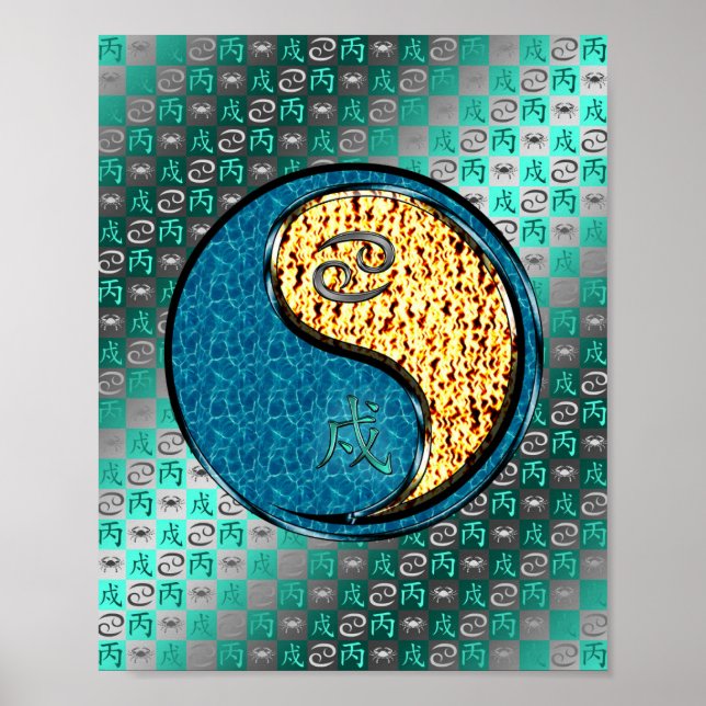 Cancer och brand-Hund Poster (Framsidan)