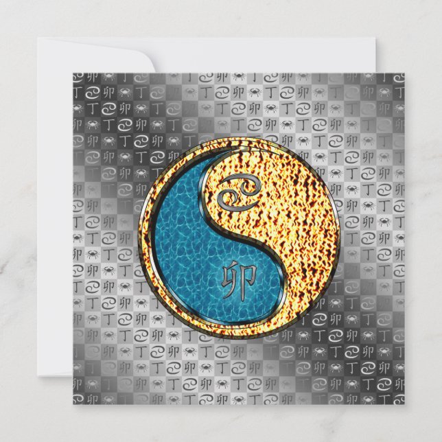 Cancer och brandkanin kort (Framsida)