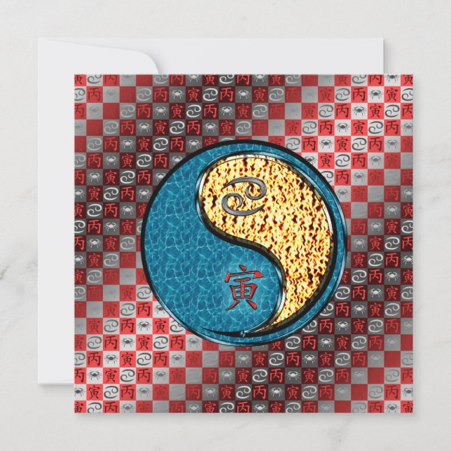 Cancer och brandtiggare kort (Framsida)