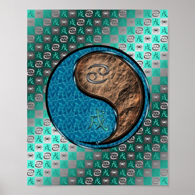 Cancer och jord-Hund Poster (Framsidan)
