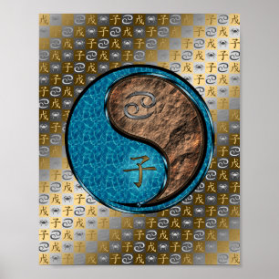 Cancer och jord Råtta Poster