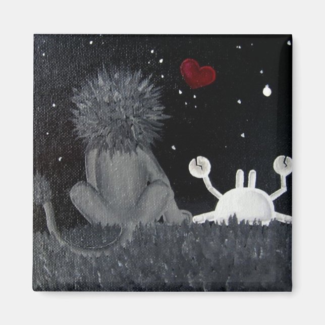 Cancer och Leo Kärlek Magnet (Framsidan)