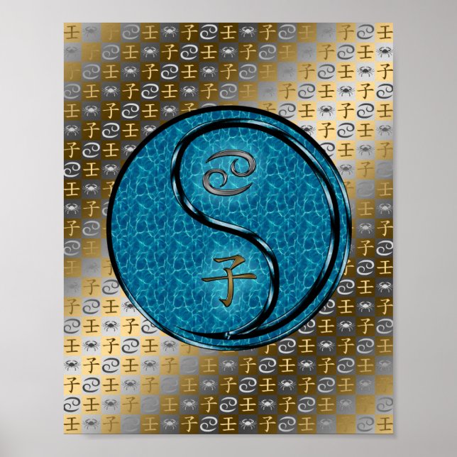 Cancer och Vatten Råtta Poster (Framsidan)