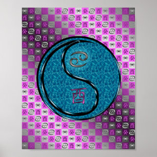 Cancer och Vatten Tupp Poster