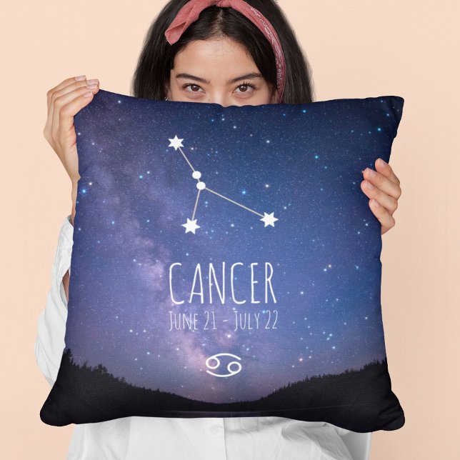 Cancer | Personlig Zodiac Constellation Kudde (Skapare uppladdad)