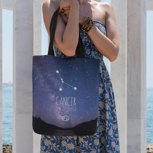 Cancer   Personlig Zodiac Constellation Tygkasse