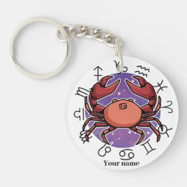 Cancer Pisces Zodiac Acrylic Keychain